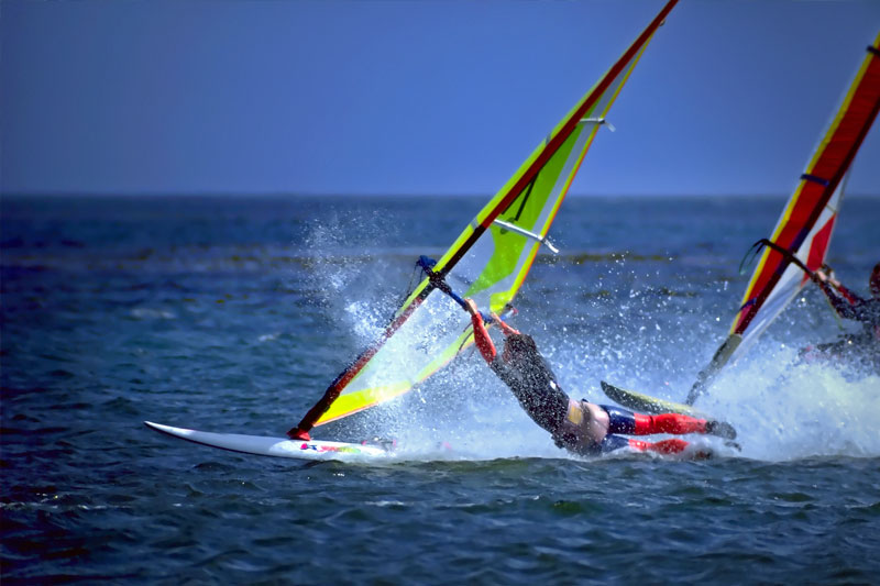 Body Drag Windsurfing Lopez Lake CA
